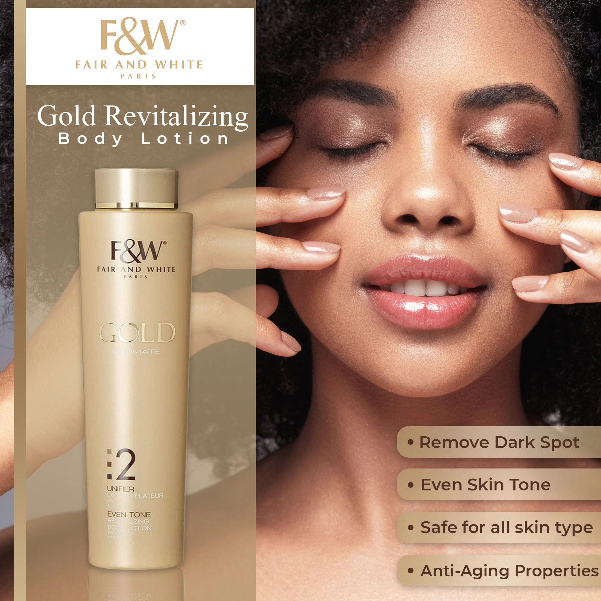 Fair And White 2: Gold Revitalizing Body Lotion  500ml / 17.6 fl. oz - Image 5