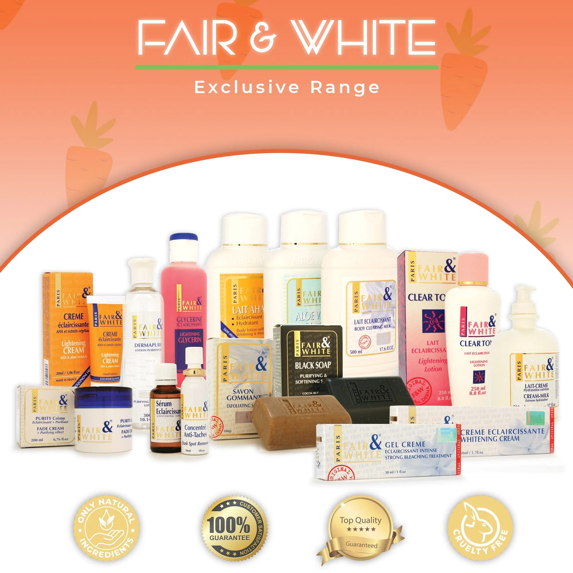 Fair and White Original Carrot Moisturizing Lotion 500ml / 16.90 fl oz - Image 3
