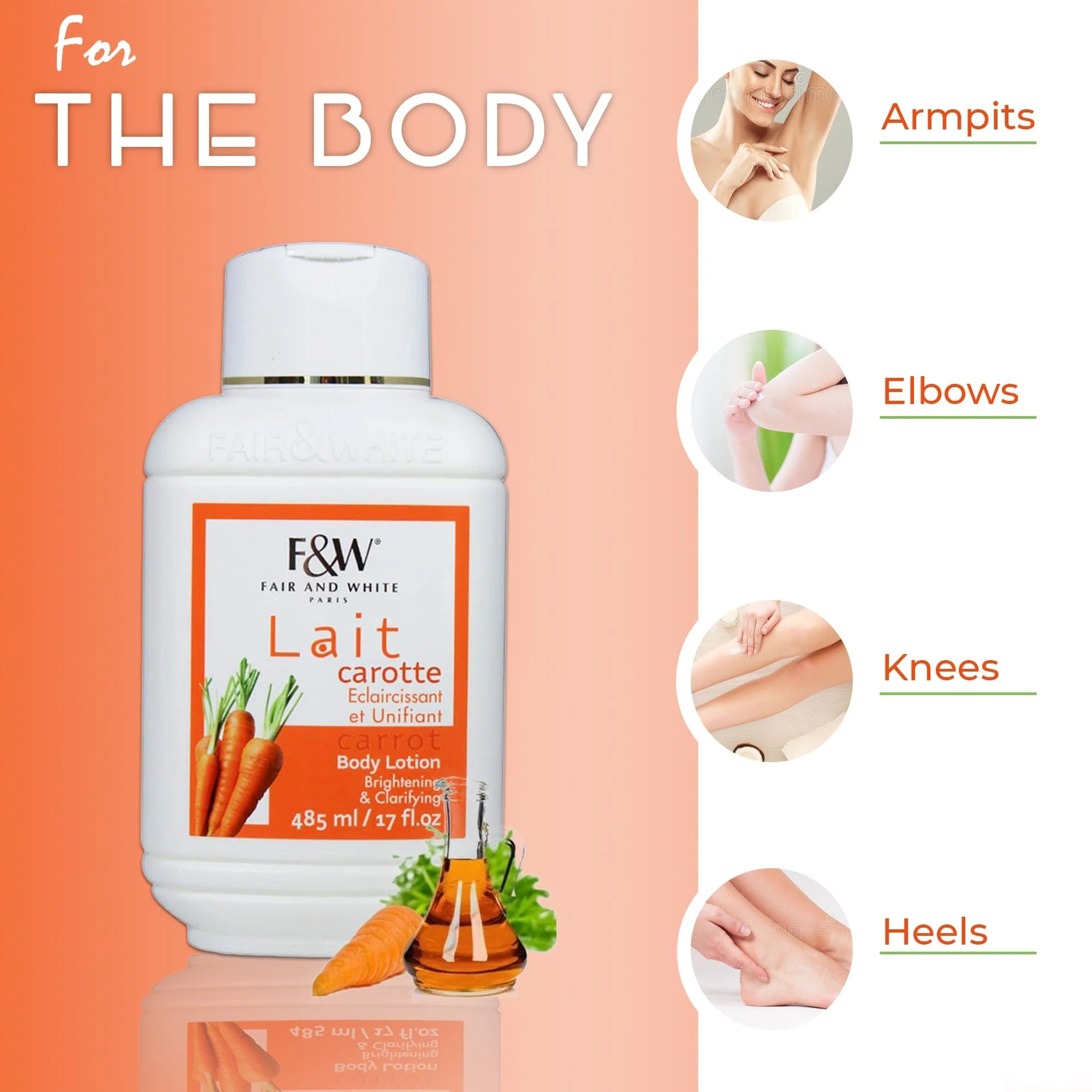Fair and White Original Carrot Moisturizing Lotion 500ml / 16.90 fl oz - Image 6